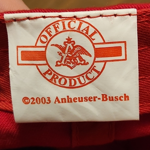 Vtg Red Budweiser Hat & Vtg Blue Bud Light NFL Hat Both Adjustable & 100% Cotton - Picture 12 of 13